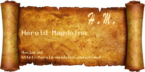 Herold Magdolna névjegykártya